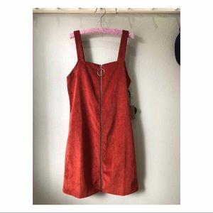 Rusty orange zipper dress